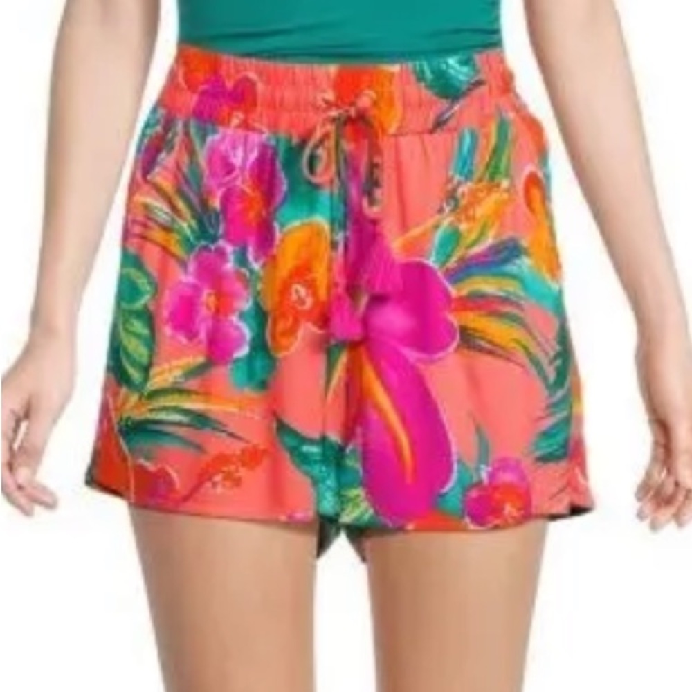 La Blanca Coral Tropical Floral Swim Coverup Shorts